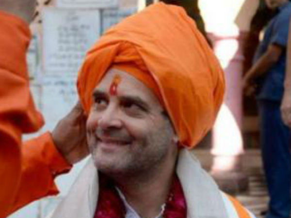 ब्रह्मा मंदिर में राहुल ने बताया मैं हूं कौल ब्राह्मण