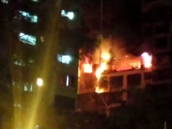 Mumbai: Level-2 fire breaks out on the 14th floor of Sargam Society near Ganesh Garden in Tilak Nagar Mumbai: Level-2 fire breaks out on the 14th floor of Sargam Society near Ganesh Garden in Tilak Nagar