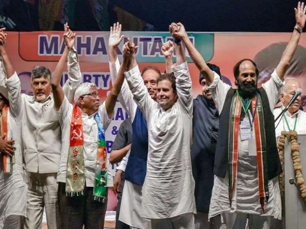Congress-led People Front Praja Kutami submit a representation of pre-poll alliance of four parties Congress-led People Front Praja Kutami submit a representation of pre-poll alliance of four parties
