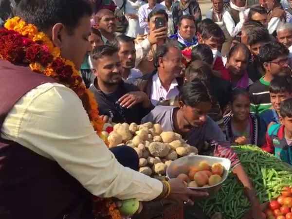 Independent legislator Om Prakash Hudla sold at the Vegetable Independent legislator Om Prakash Hudla sold at the Vegetable