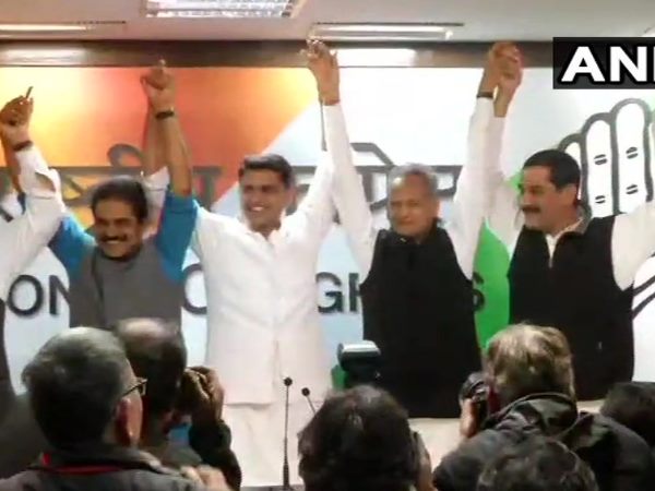 राजस्थान में हुई है कांग्रेस की वापसी