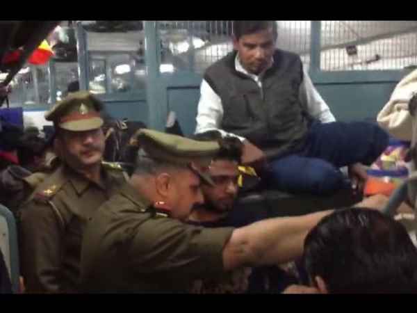 Hapur: Sangam express train checked after information of bomb Hapur: Sangam express train checked after information of bomb