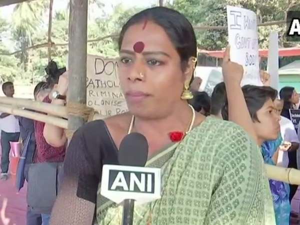 transgender community Members protest against Transgender Persons Bill 2018 in mumbai transgender community Members protest against Transgender Persons Bill 2018 in mumbai