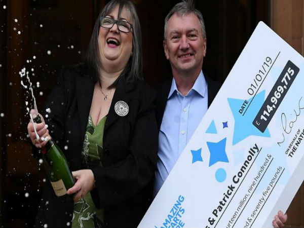 EuroMillions winning couple who scooped £115m jackpot then celebrated with cuppa revealed EuroMillions winning couple who scooped £115m jackpot then celebrated with cuppa revealed