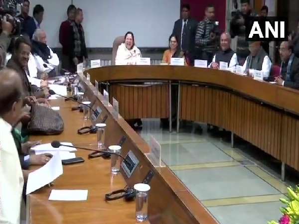 Lok Sabha speaker Sumitra Mahajan arrives for the all-party meeting called ahead of Budget Session Lok Sabha speaker Sumitra Mahajan arrives for the all-party meeting called ahead of Budget Session