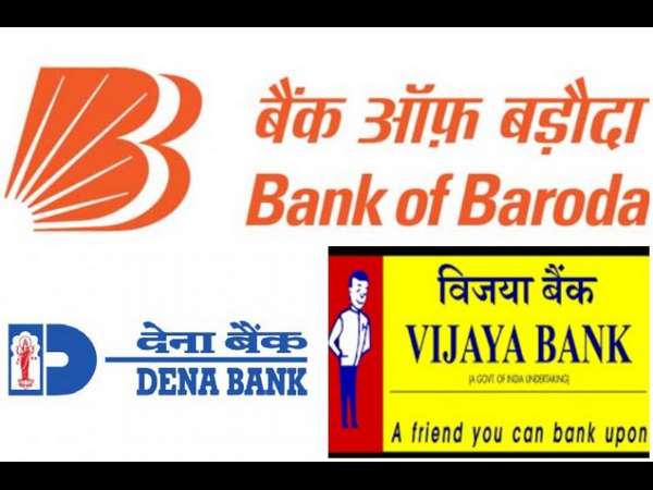 Cabinet approves first-ever three way merger in Indian Banking with amalgamation of Vijaya Bank, Dena Bank and Bank of Baroda. Cabinet approves first-ever three way merger in Indian Banking with amalgamation of Vijaya Bank, Dena Bank and Bank of Baroda.