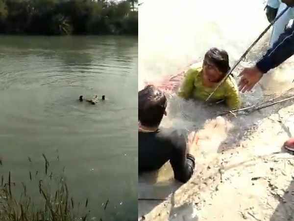 UP police constable saved womans life in Muzaffarnagar UP police constable saved womans life in Muzaffarnagar