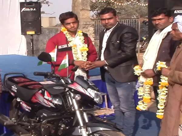 Rajasthans Manohar Garh Village Sarpanch Bike gift to 12th Topper Student Rajasthans Manohar Garh Village Sarpanch Bike gift to 12th Topper Student