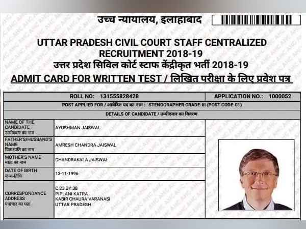 Candidates made Bill Gates in the stenographer exam Candidates made Bill Gates in the stenographer exam