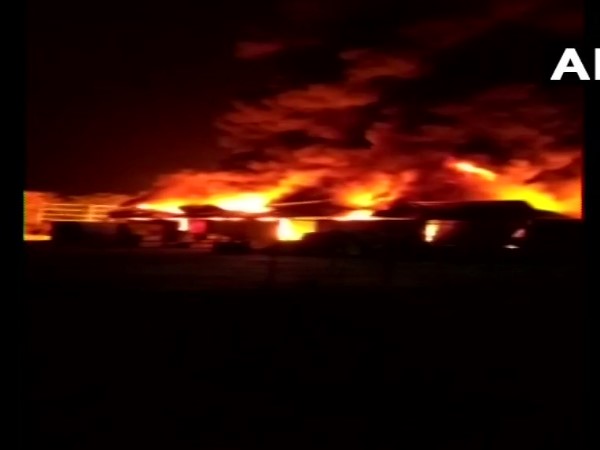 Maharashtra: Fire breaks out at a container yard in Raigad Maharashtra: Fire breaks out at a container yard in Raigad