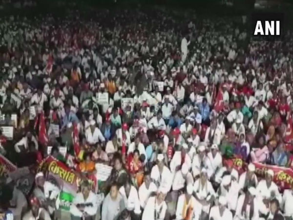 Tribals, landless agriculturalists and small farmers converged in Nashik on Wednesday for their second long march to Mumbai since March last year. Tribals, landless agriculturalists and small farmers converged in Nashik on Wednesday for their second long march to Mumbai since March last year.