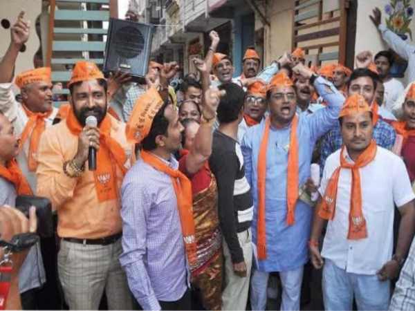 BJP defeated the congress in taluka panchayats within nitin patel home ground BJP defeated the congress in taluka panchayats within nitin patel home ground