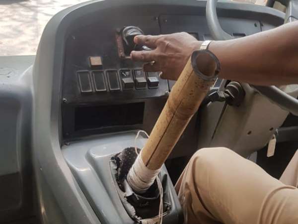 Mumbai School Bus Driver Arrested for Using Bamboo Stick Instead of Gear Lever Mumbai School Bus Driver Arrested for Using Bamboo Stick Instead of Gear Lever