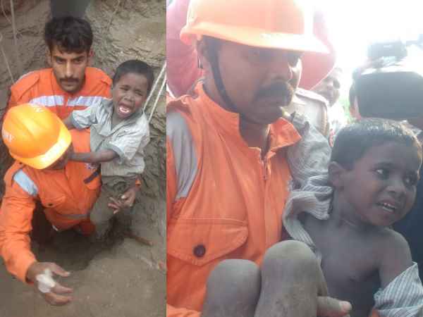 गुरुवार सुबह 3 बच्चे के पास पहुंची NDRF की टीम