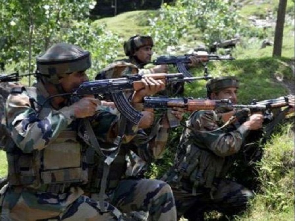 Encounter underway between security forces and terrorists in Shopian Encounter underway between security forces and terrorists in Shopian