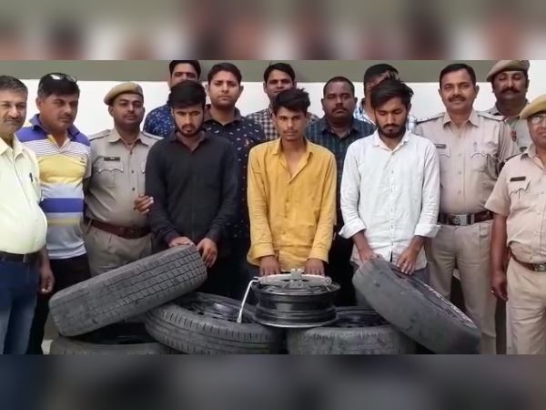 Three arrested in tyre theft case of kardhani police Three arrested in tyre theft case of kardhani police