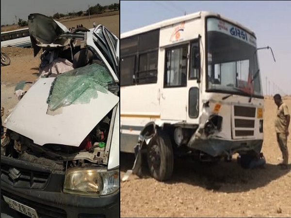 couple die in bus-car accident, their son injured couple die in bus-car accident, their son injured
