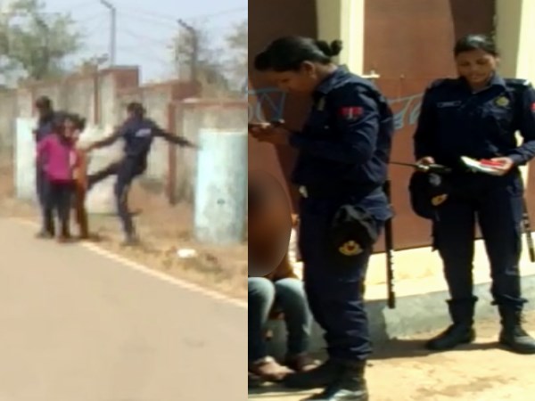Two girlfriend beaten by Pratapgarh rajasthan Police Video goes viral Two girlfriend beaten by Pratapgarh rajasthan Police Video goes viral