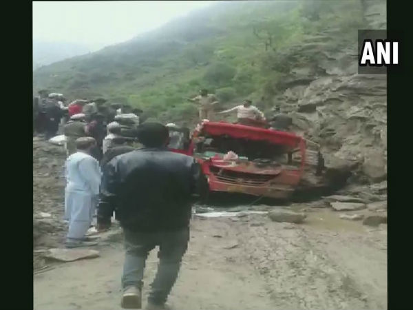 Jammu & Kashmir: 5 people were killed and 11 people were injured in a bus accident in Doda earlier today; Those injured are receiving medical treatment at a hospital in Doda. Jammu & Kashmir: 5 people were killed and 11 people were injured in a bus accident in Doda earlier today; Those injured are receiving medical treatment at a hospital in Doda.