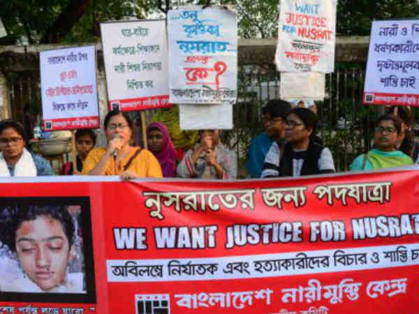 मदरसे की छत पर हुई नुसरत की हत्या
