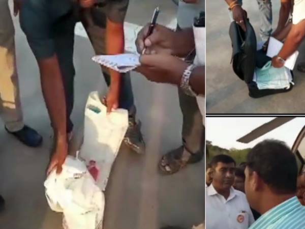 Karnataka: EC checked luggage of BJP leaders BS Yeddyurappa and KS Eshwarappa at helipad Karnataka: EC checked luggage of BJP leaders BS Yeddyurappa and KS Eshwarappa at helipad