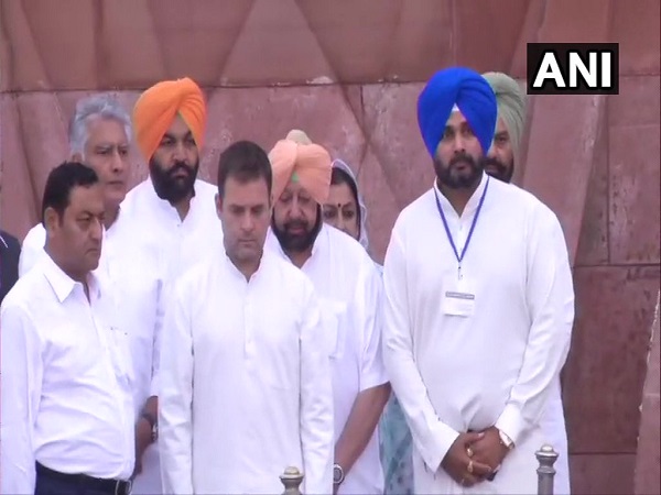 Rahul Gandhi lays wreath at Jallianwala Bagh memorial on commemoration of 100 years of the massacre Rahul Gandhi lays wreath at Jallianwala Bagh memorial on commemoration of 100 years of the massacre
