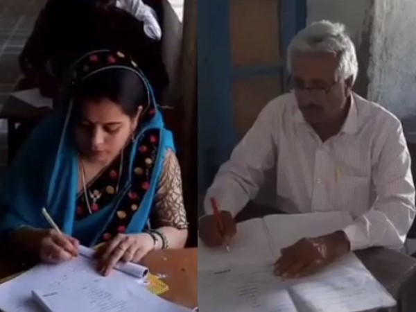 ससुर ने भूगोल व पुत्रवधु ने हिंदी का पेपर