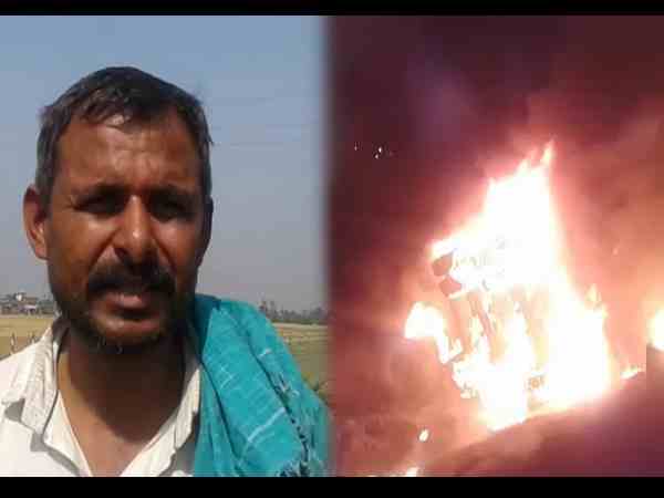 two burnt alice after truck caught fire on agra lucknow expressway two burnt alice after truck caught fire on agra lucknow expressway