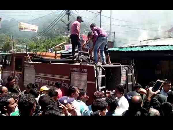 Major fire incident in Barkot Major fire incident in Barkot