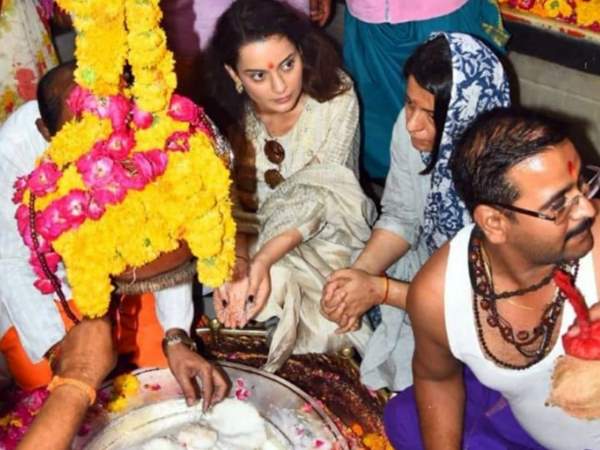 Kangana Ranaut At Mahakal For Special Pooja Kangana Ranaut At Mahakal For Special Pooja