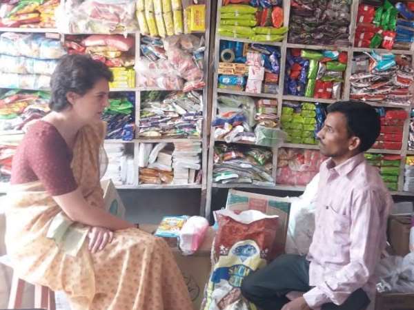 priyanka gandhi meets shopkeepers and traders in amethi priyanka gandhi meets shopkeepers and traders in amethi