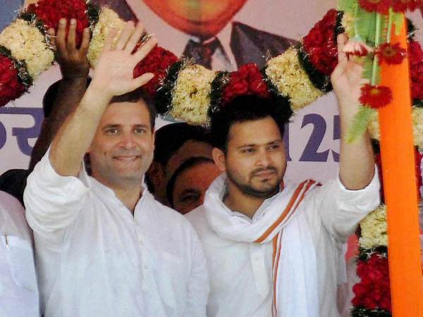 राहुल गांधी की सभा में नहीं आये तेजस्वी