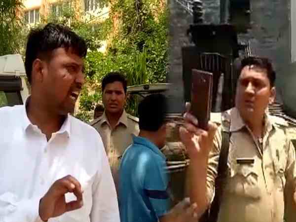 Police stopped dalit leader to cast vote Police stopped dalit leader to cast vote
