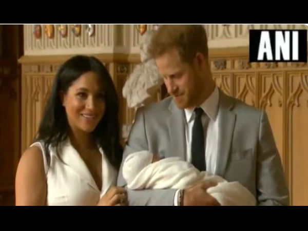 Meghan Markle and Prince Harry with their baby boy for the first time Meghan Markle and Prince Harry with their baby boy for the first time
