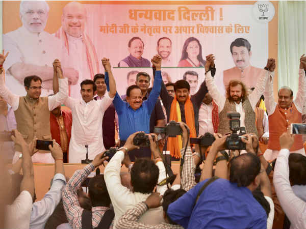 दिल्ली में सभी 7 सीटों पर जीत