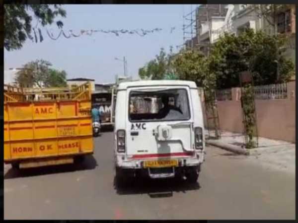 कर्मचारी आवारा पशुओं को खदेड़ने में लगे हैं