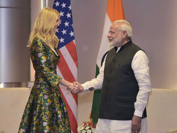 बेटी इवांका ने भी किया मोदी को विश