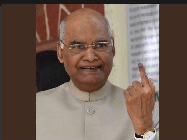 राष्ट्रपति रामनाथ कोविंद ने किया मतदान