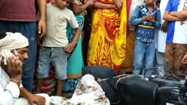 police vehicle rammed woman in hamirpur police vehicle rammed woman in hamirpur
