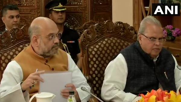 Amit Shah and Satya Pal Malik meeting over several development in Srinagar Amit Shah and Satya Pal Malik meeting over several development in Srinagar