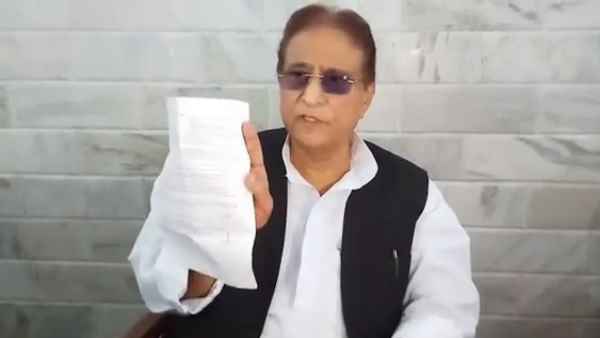 Azam Khan angry after meeting stopped by police Azam Khan angry after meeting stopped by police