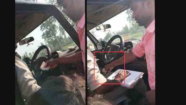 up policeman taking money, video goes viral up policeman taking money, video goes viral