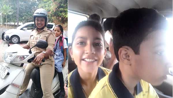 चलती स्कूल वान से तीन छात्र नीचे गिर जाने की घटना