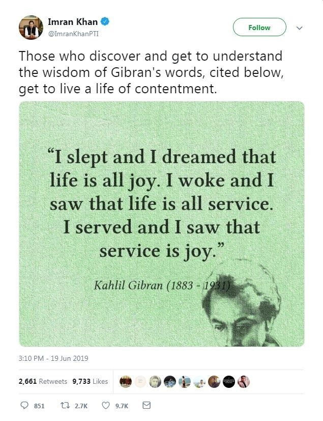 Pakistan PM Imran Khan Gets Trolled For Posting Rabindranath Tagores Quote Pakistan PM Imran Khan Gets Trolled For Posting Rabindranath Tagores Quote