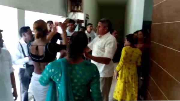 lathicharge on group of kinnars at police station lathicharge on group of kinnars at police station