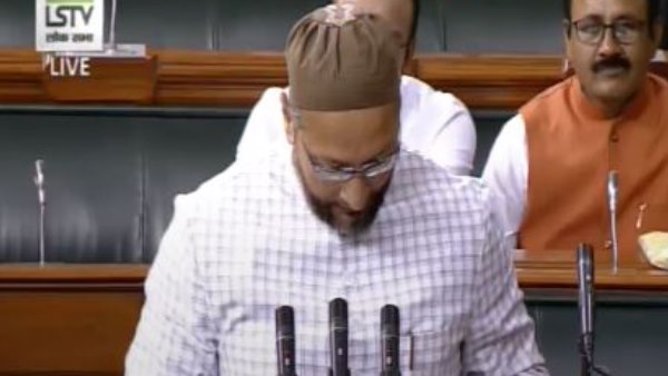 शपथ पूरी करने पर ओवैसी ने लगाया 'जय भीम, अल्लाह-ओ-अकबर, जय हिंद' का नारा