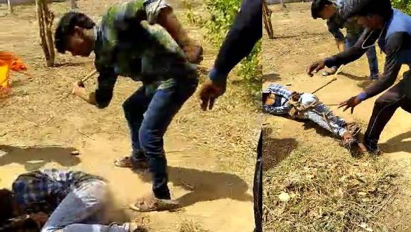 Dalit youth beaten in Pali Rajasthan Viral Video Dalit youth beaten in Pali Rajasthan Viral Video