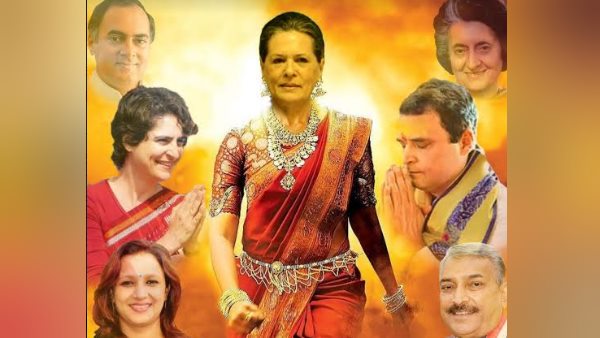 sonia gandhi projected as rani lakshmi bai in poster sonia gandhi projected as rani lakshmi bai in poster