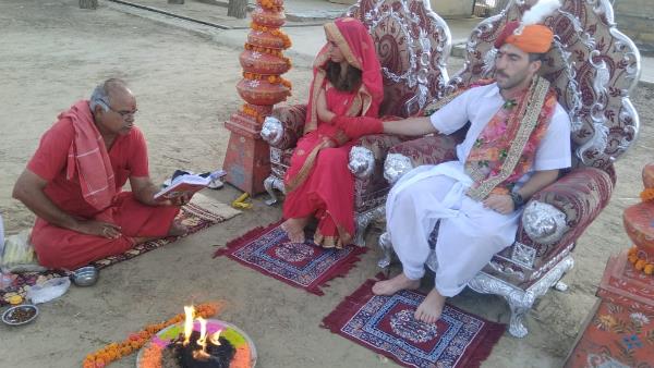 Spain Tourist get married in Jaisalmer By Rajasthani tradition Spain Tourist get married in Jaisalmer By Rajasthani tradition