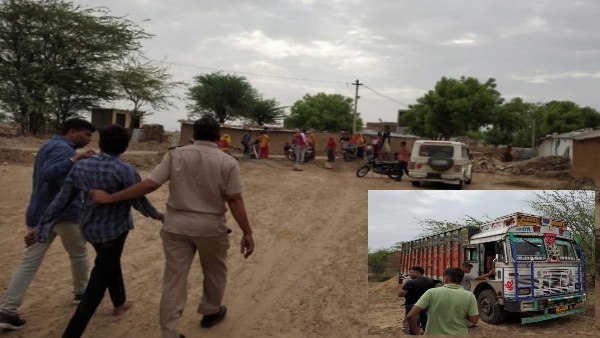 Villager Attacked on Niwai Police in Tonk Rajasthan Villager Attacked on Niwai Police in Tonk Rajasthan